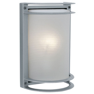 Nevis 1 Light Outdoor LED Wall Mount Ribbed Frosted Satin - 20011LEDDMGLP-SAT/RFR