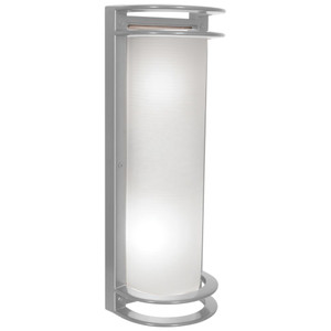 Nevis 2 Light Outdoor LED Wall Mount Ribbed Frosted Satin - 20031LEDDMGLP-SAT/RFR