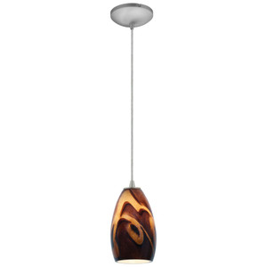 Champagne Pendant Inca Brushed Steel - 28012-1C-BS/ICA