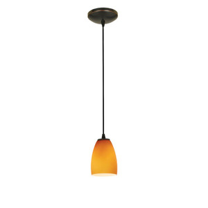 Sherry LED Pendant Amber Oil Rubbed Bronze - 28069-4C-ORB/AMB