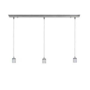 Trinity 3 Light Bar Pendant Assembly  Brushed Steel - 52023FC-BS