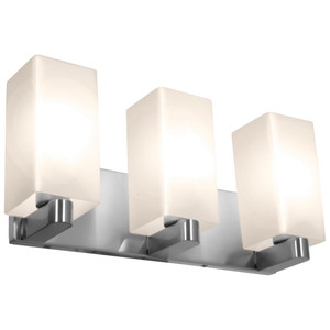 Archi 3 Light LED Vanity Opal Brushed Steel - 50177LEDDLP-BS/OPL