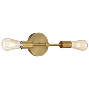 Iconic 2 Light LED Wall Sconce  Antique Brushed Brass - 62300LEDDLP-ABB