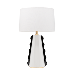 Faith 1 Light Table Lamp Black/White/Gold Leaf Combo - HL337201-BW/GL|92