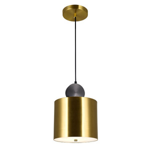 LED Mini Pendant with Brass+Black Finish - 1156P9-625