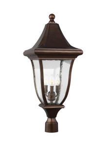 Murray Feiss Oakmont 3 - Light Outdoor Post Lantern - OL13107PTBZ