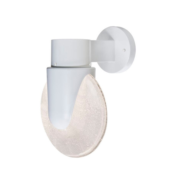 Besa Prada Outdoor Sconce White/Bubble White Finish 1x60W Incandescent - PRADAWH-WALL-WH