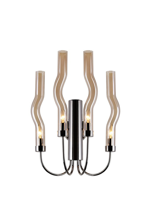 4 Light Sconce with Polished Nickel Finish - 1203W15-4-613