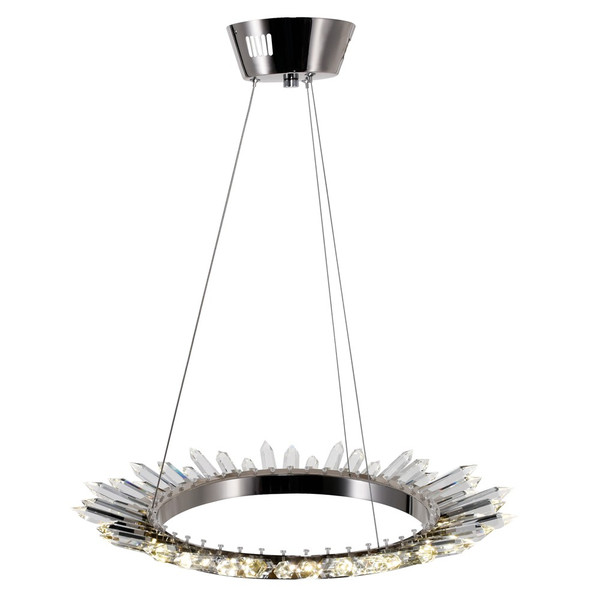 LED Up Chandelier with Polished Nickel Finish - 1108P24-613