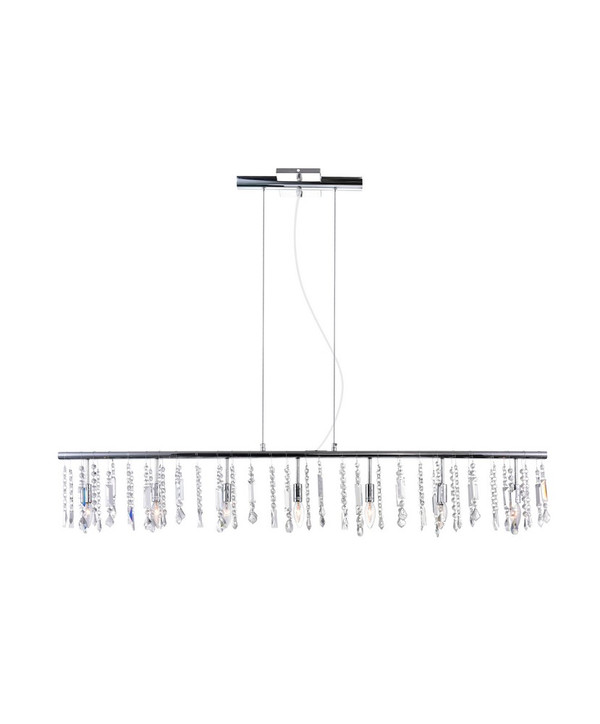 7 Light Down Chandelier with Chrome finish - 5549P54C