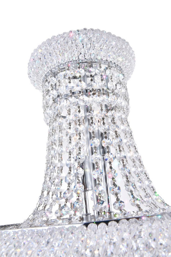 8 Light Down Chandelier with Chrome finish - 8001P18C