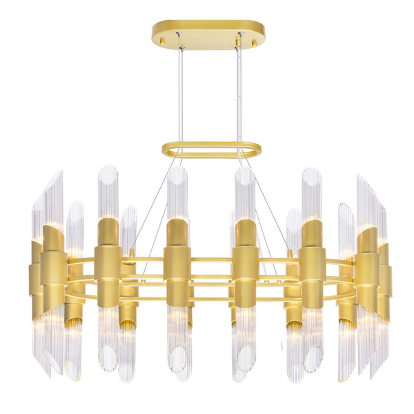 28 Light Chandelier with Satin Gold finish - 1269P39-28-602-O