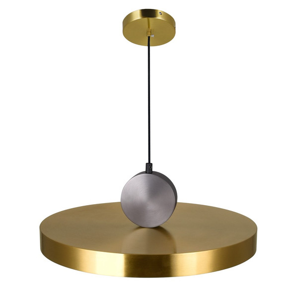 LED Pendant with Brass+Black Finish - 1156P16-625