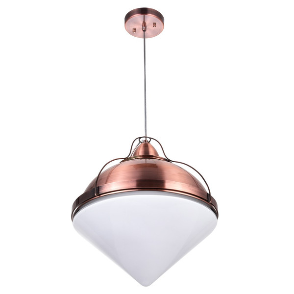 1 Light Down Pendant with Copper Finish - 1124P14-1-622