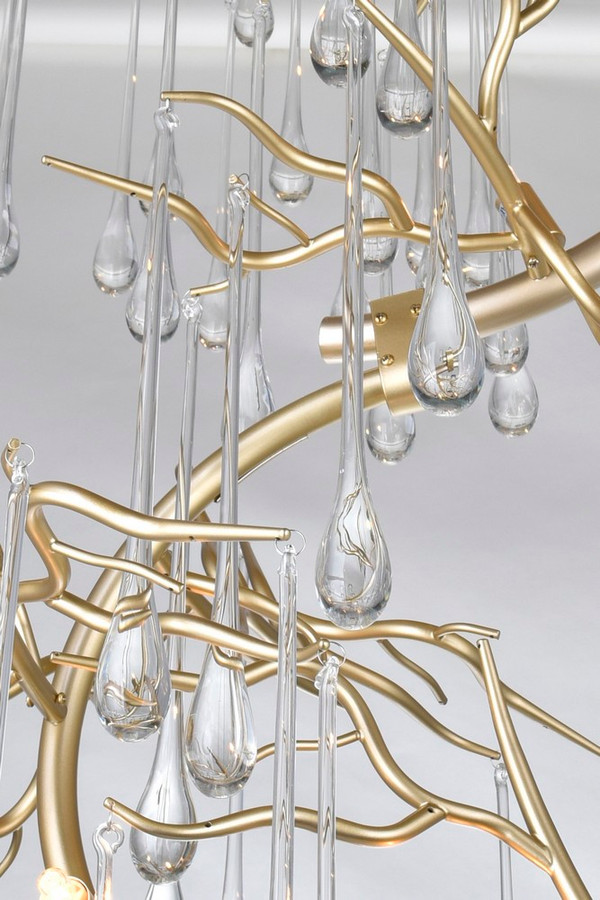 12 Light Chandelier with Gold Leaf Finish - 1094P26-12-620