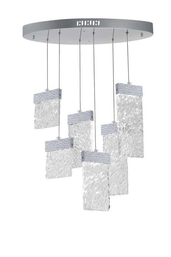 LED Chandelier with Pewter Finish - 1090P24-6-269-O