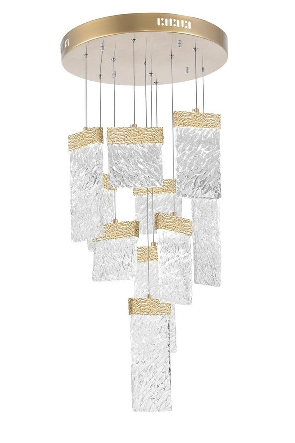 LED Chandelier with Gold Leaf Finish - 1090P20-10-620