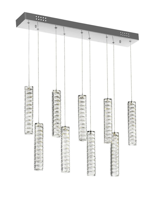LED Chandelier with Chrome Finish - 1046P32-9-601-RC
