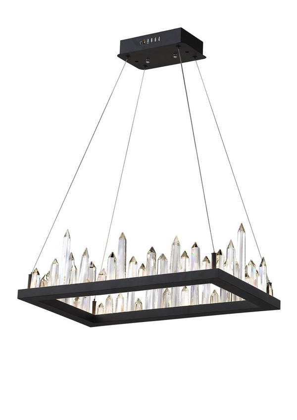 LED Chandelier with Black Finish - 1043P32-101-RC