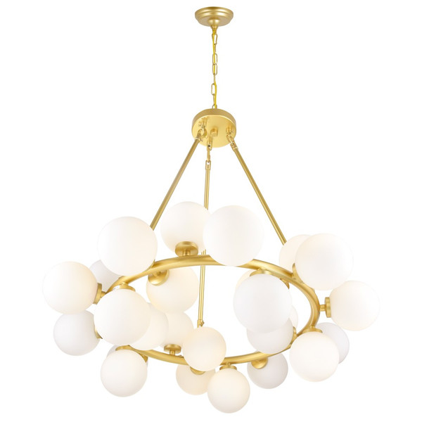 25 Light Chandelier with Satin Gold finish - 1020P26-25-602