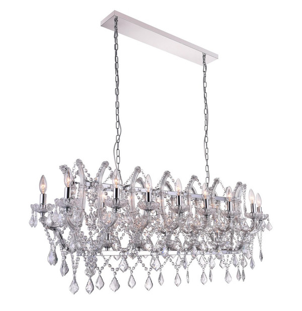 21 Light Candle Chandelier with Chrome finish - 9910P49-21-601