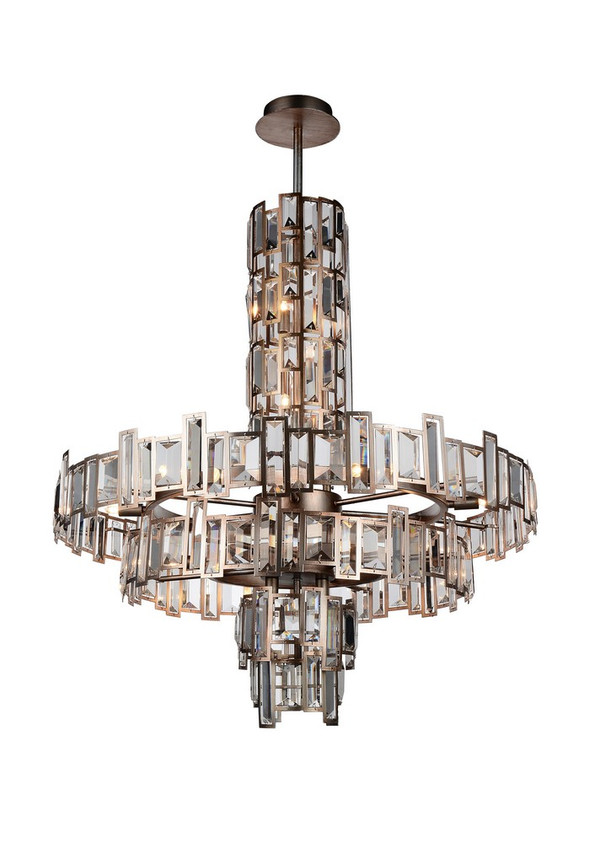 18 Light Down Chandelier with Champagne finish - 9903P30-18-193