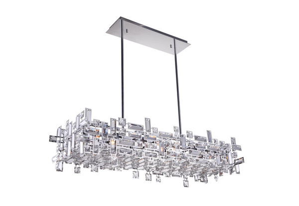 12 Light Island Chandelier with Chrome finish - 5689P35-12-601