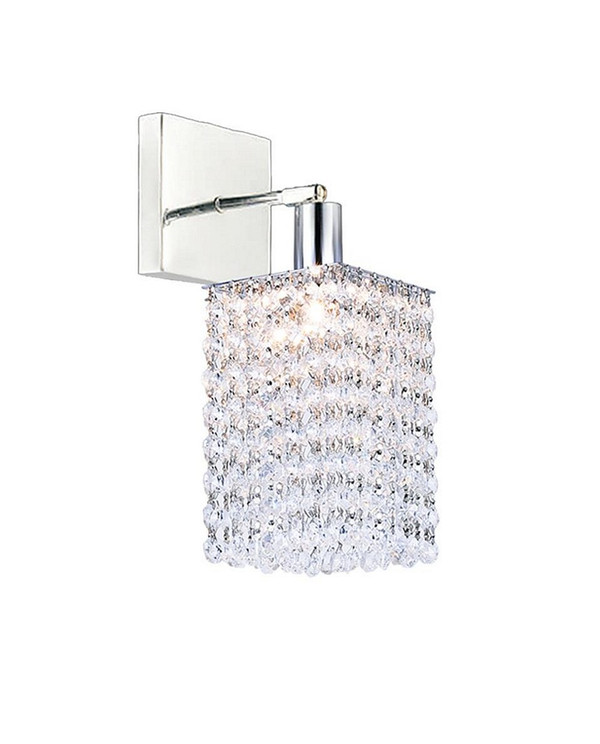 1 Light Bathroom Sconce with Chrome finish - 4281W-S-S (Clear)