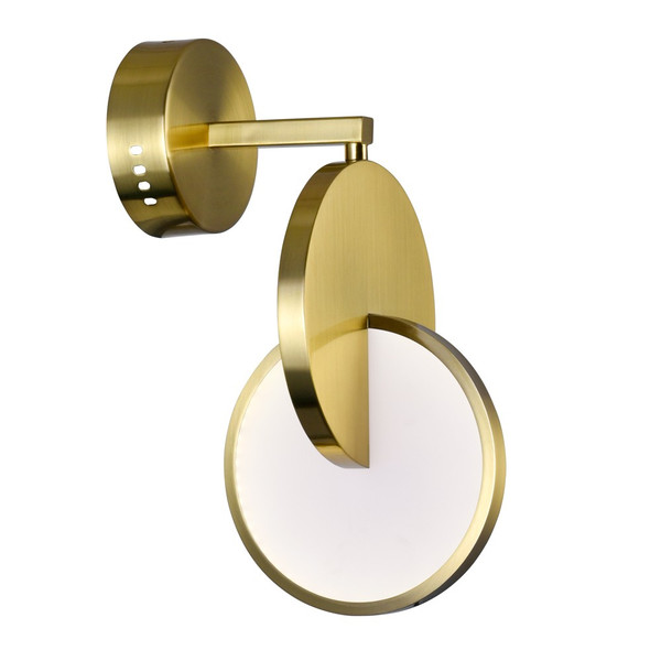LED Sconce with Brushed Brass Finish - 1206W7-1-629