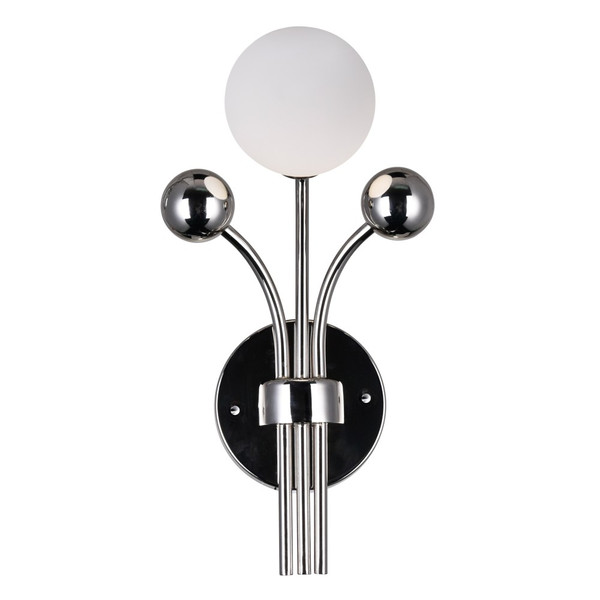 1 Light Wall Light with Polished Nickel Finish - 1125W8-1-613