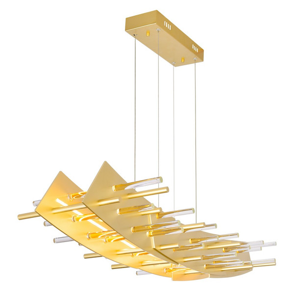 LED Chandelier with Satin Gold finish - 1244P40-602