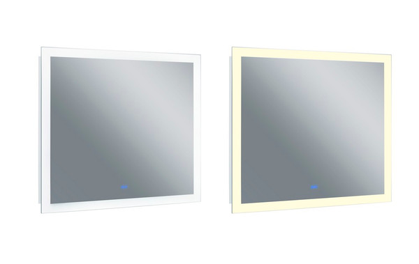 Rectangle Matte White LED 40 in. Mirror From our Abigail Collection - 1233W40-36