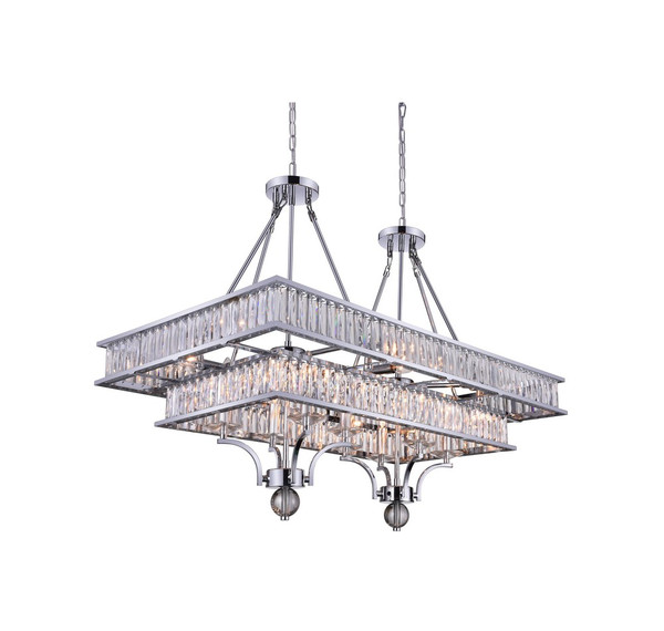 16 Light Island Chandelier with Chrome finish - 9972P37-16-601