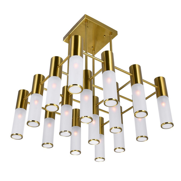 16 Light Chandelier with Brass Finish - 1221P20-16-625