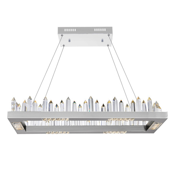 LED Island/Pool Table Chandelier with Polished Nickel Finish - 1218P32-613-RC