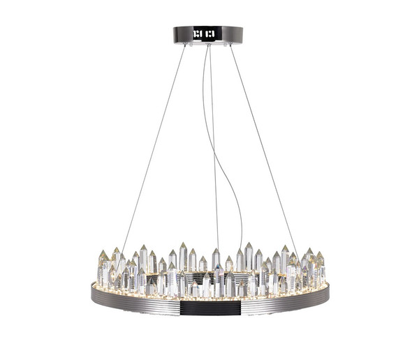LED Chandelier with Polished Nickel Finish - 1218P24-613