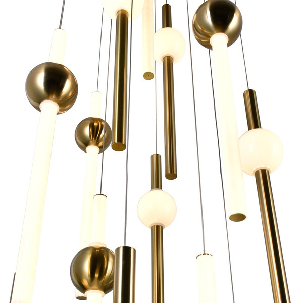 LED Pendant with Brass Finish - 1208P20-7-625