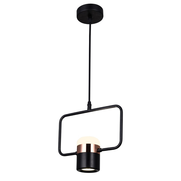 LED Down Mini Pendant with Black Finish - 1147P10-1-101