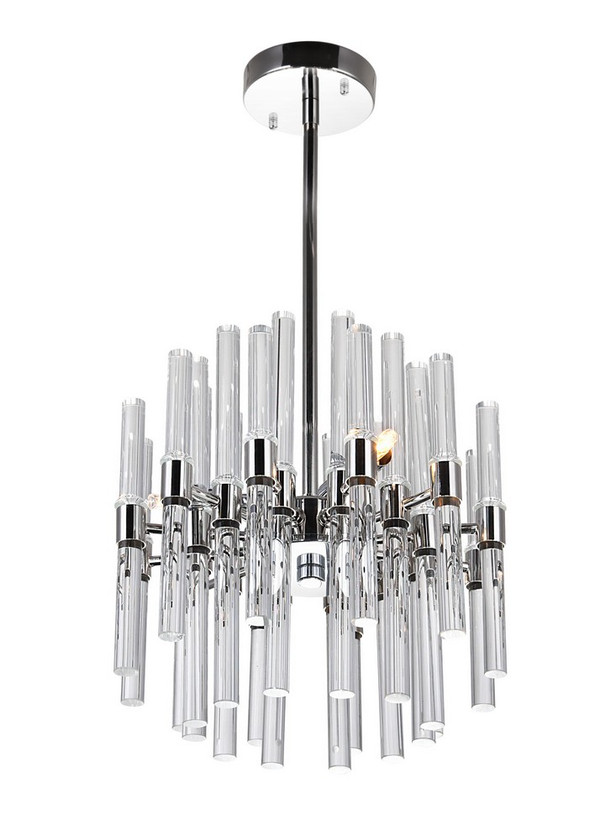 3 Light Mini Chandelier with Polished Nickel Finish - 1137P10-3-613