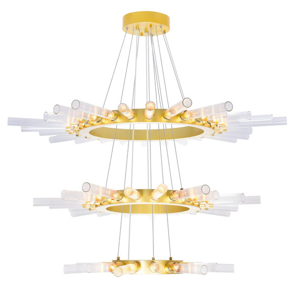 63 Light Chandelier with Satin Gold finish - 1121P48-63-602