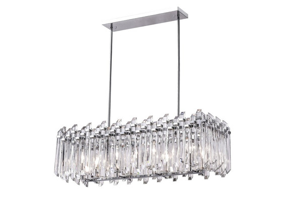 8 Light Chandelier with Chrome Finish - 1065P33-8-601-RC