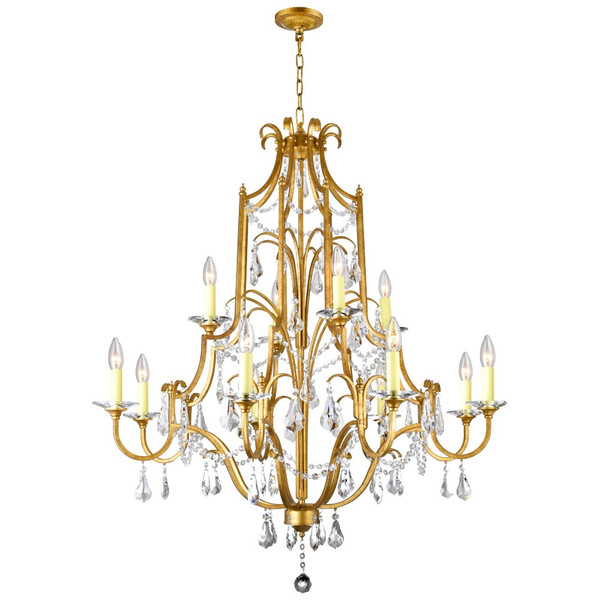 12 Light Up Chandelier with Oxidized Bronze finish - 9836P37-12-125