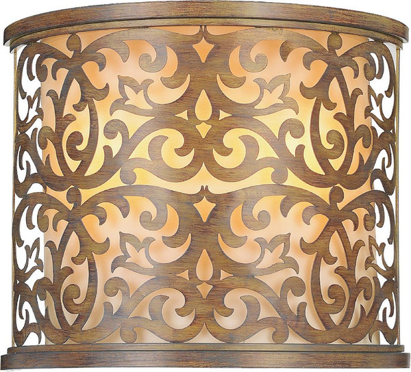 2 Light Wall Sconce with Brushed Chocolate finish - 9807W13-2-116