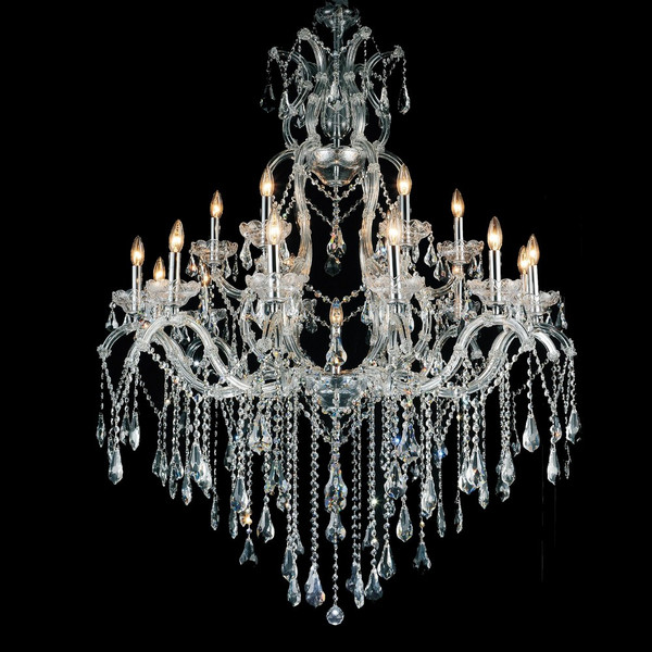 19 Light Up Chandelier with Chrome finish - 8398P44C-19 (Clear)