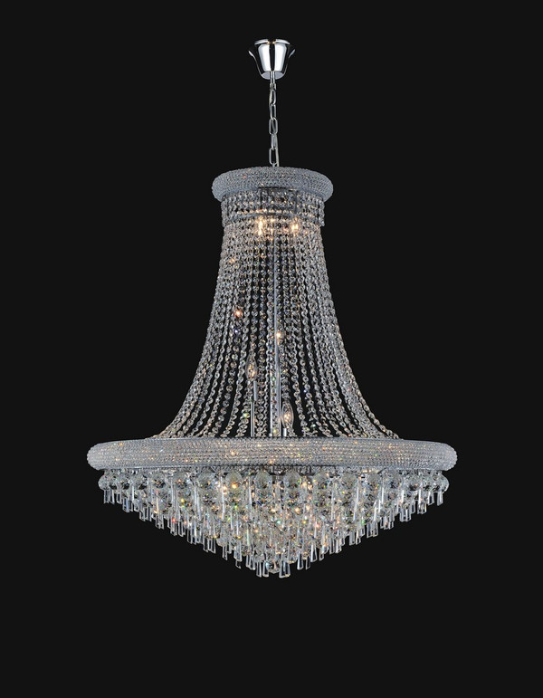 20 Light Down Chandelier with Chrome finish - 8040P36C