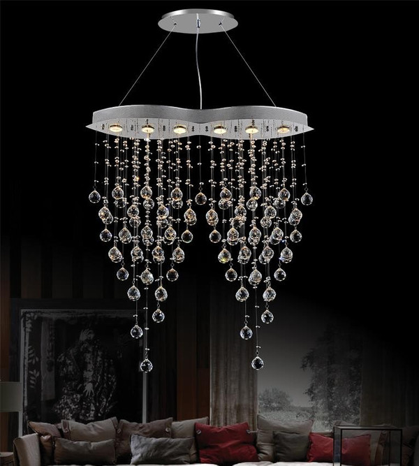 6 Light Down Chandelier with Chrome finish - 6640P32C-O