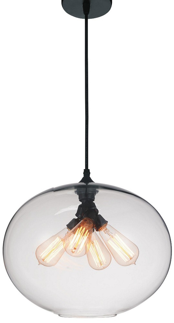 4 Light Down Pendant with finish - 5553P16-Clear