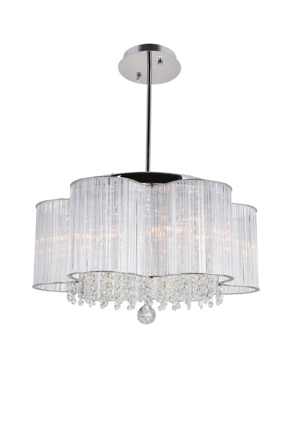 7 Light Down Chandelier with Chrome finish - 5319P20C