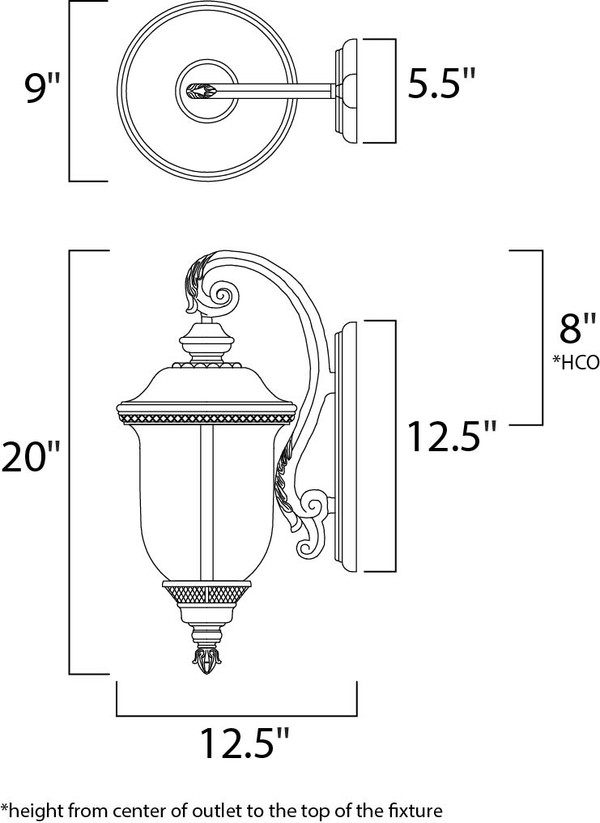 Carriage House LED Outdoor Wall Mount - 55496WGOB