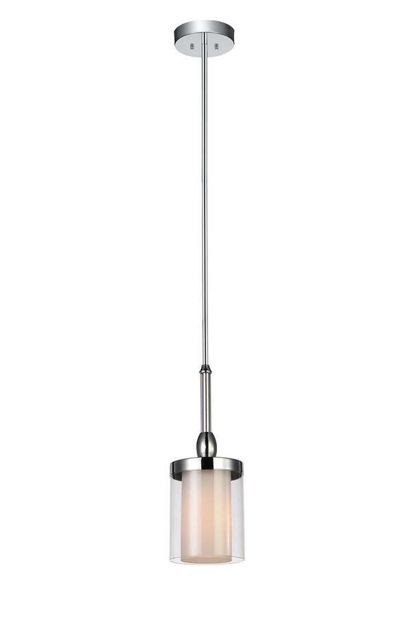 1 Light Candle Mini Chandelier with Chrome finish - 9851P5-1-601